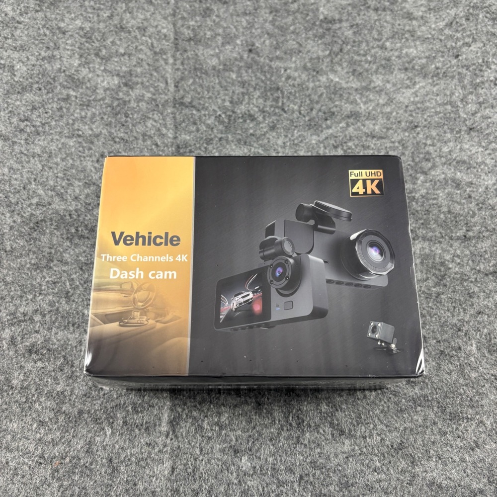 Vehicle Three Channels 4K Dash Cam 2.0in HD Display Wide Angle Night Vision New